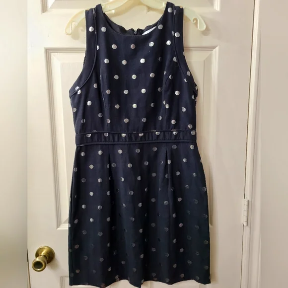 Elle Black And Silver Polka Dot Sleeveless Dress - Picture 4 of 5